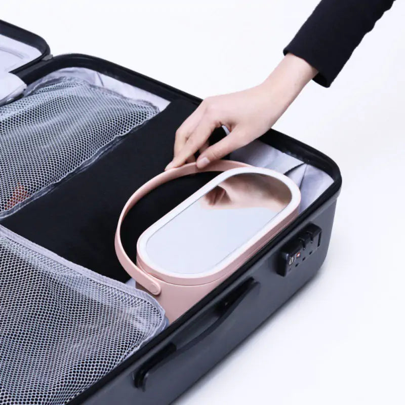 LED Light Makeup Organizer - Portable Travel Case