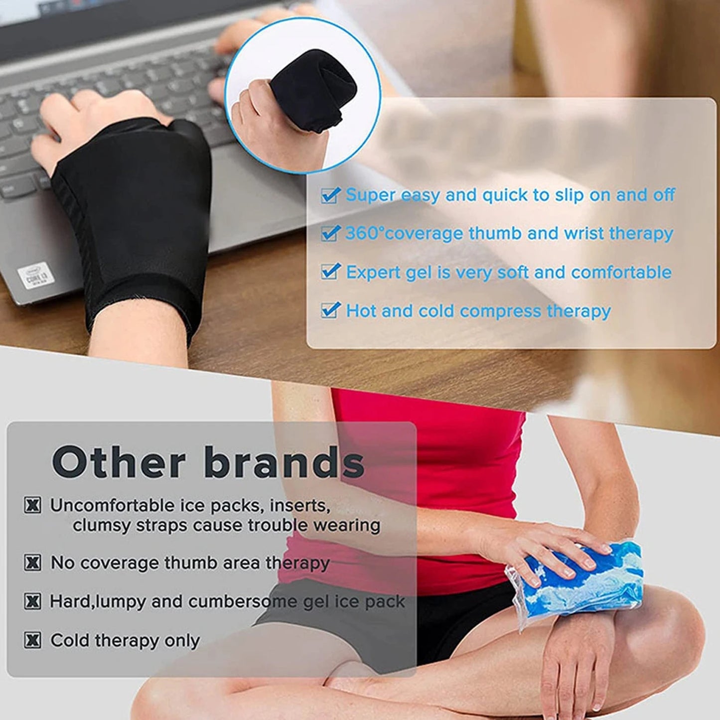 Thumb & Wrist Ice Pack - Cold or Heat Therapy